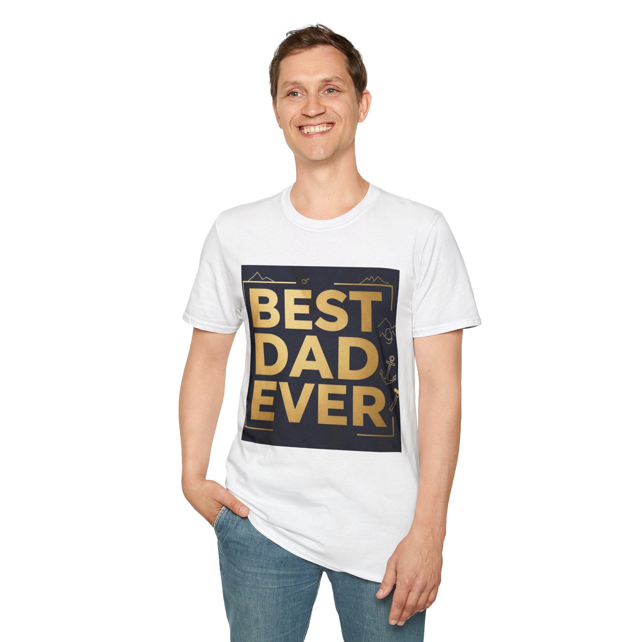 Best Dad Ever T-Shirt — Bold Gold Fathers Day Tee