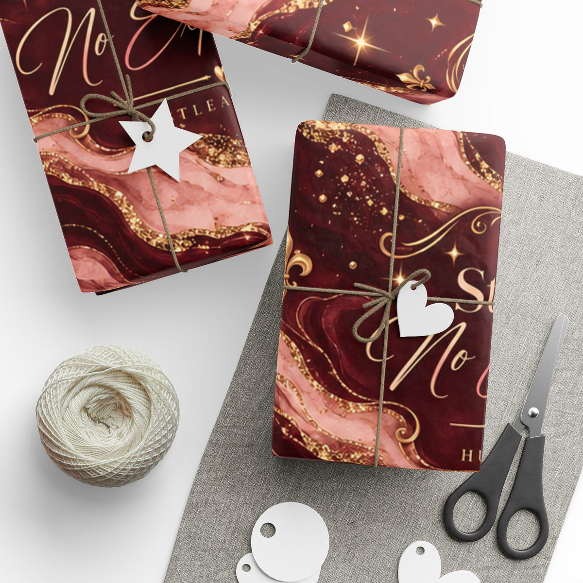 Hustle & Glow Luxury Wrapping Paper – Peace. Standards. No Explanations.