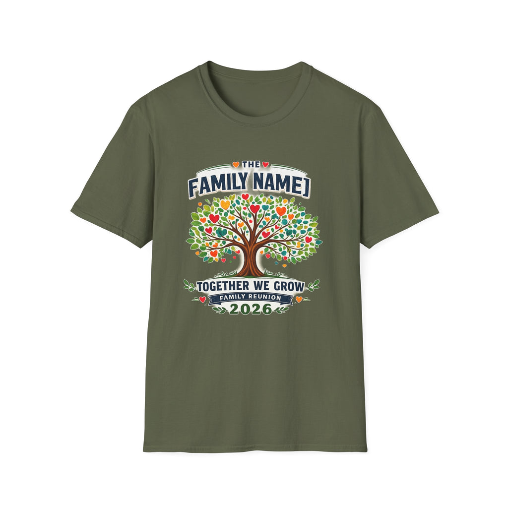 Custom Family Reunion Shirt | Together We Grow Family Tree Tee | Personalized Family Name Reunion 2026 T-Shirt