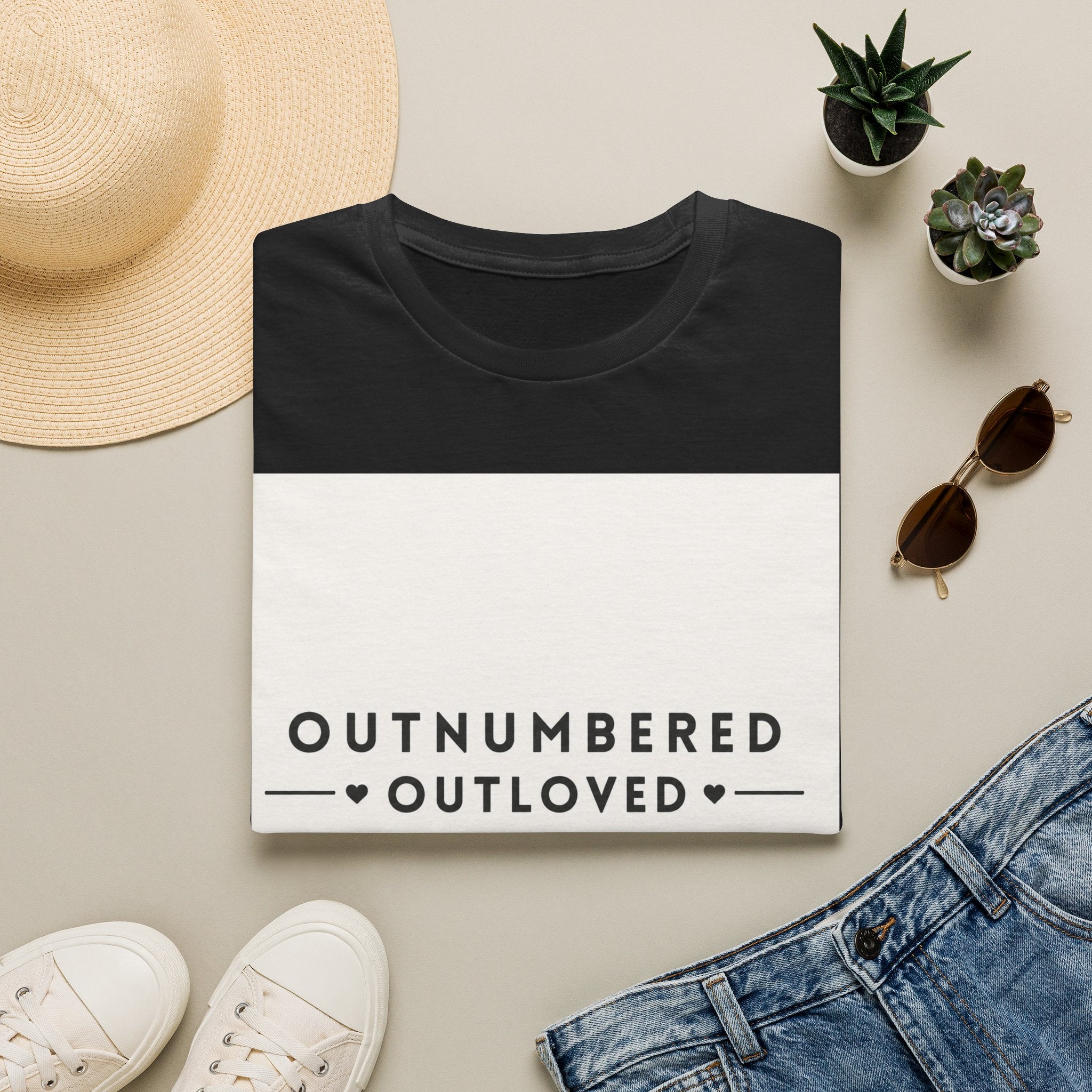 Outnumbered Outloved T-Shirt — 'Best Dad Ever' Family Dad Gift
