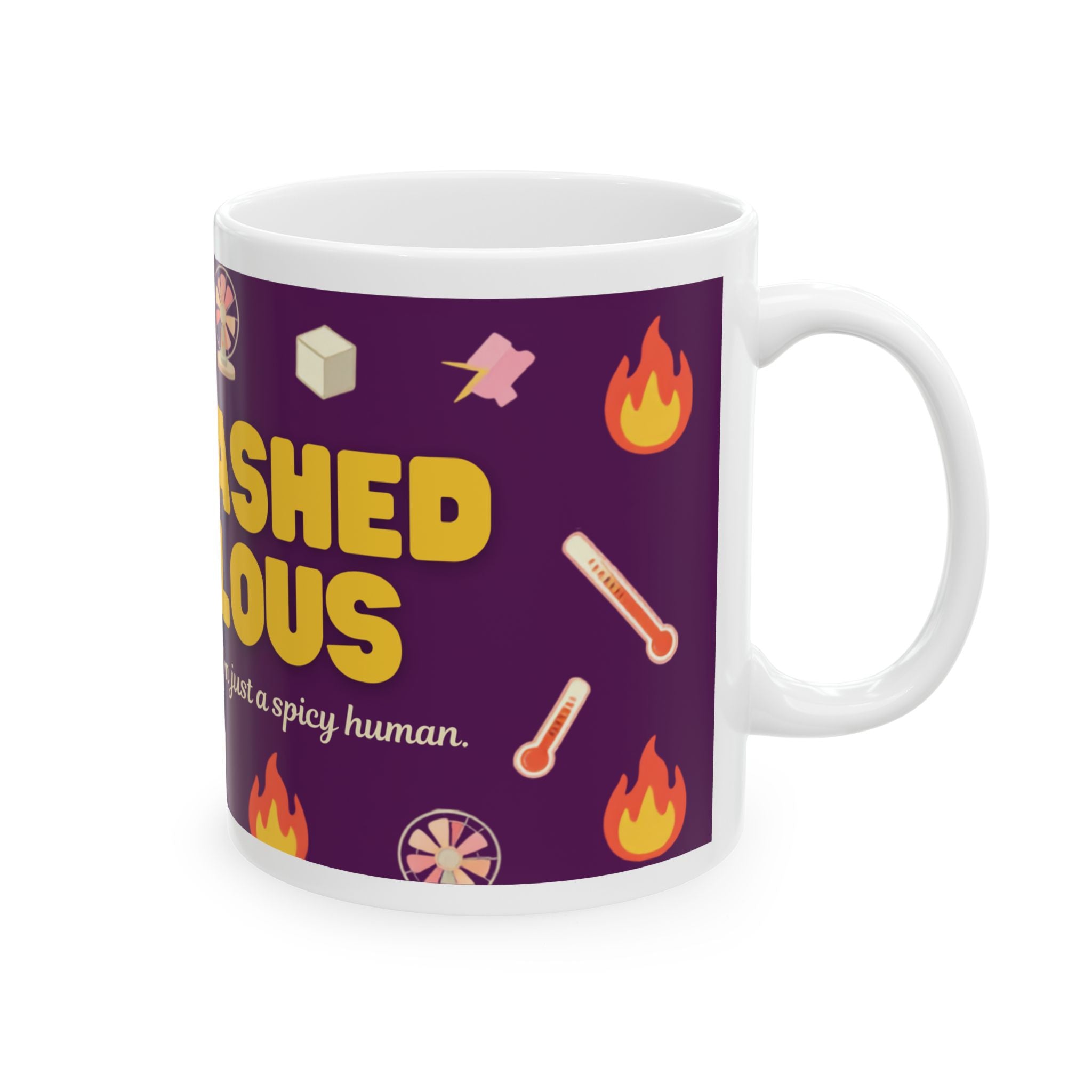 Hot Flashed & Fabulous Mug Wrap Design | Empowering Menopause Humor