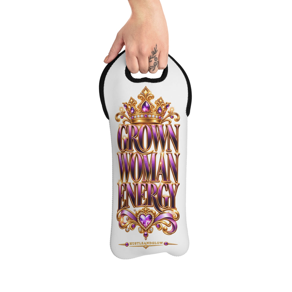 Crowned Grown Woman Energy Wine Tote Bag
