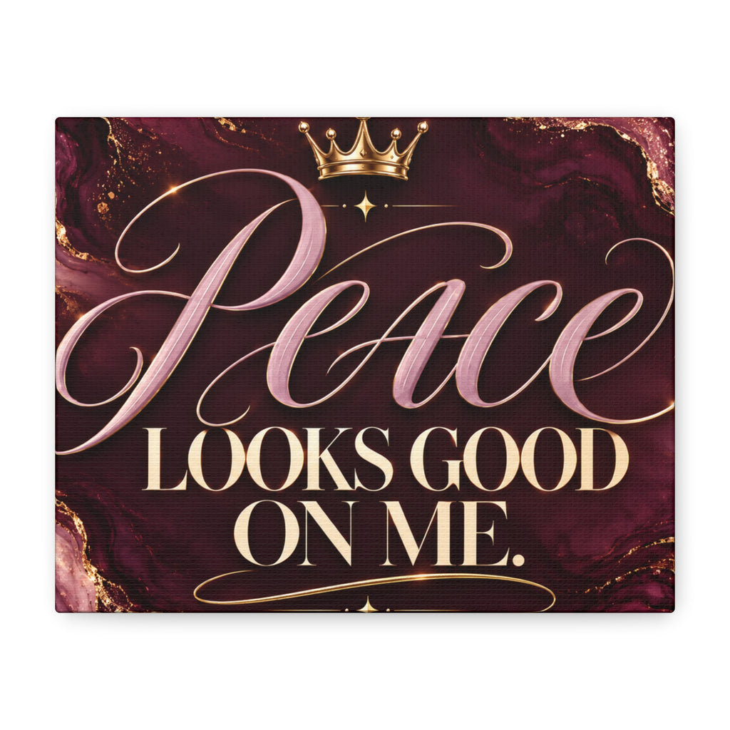 Peace Looks Good On Me Canvas Wall Art