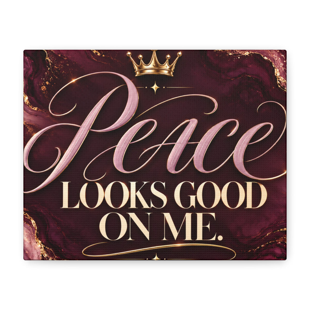 Peace Looks Good On Me Canvas Wall Art