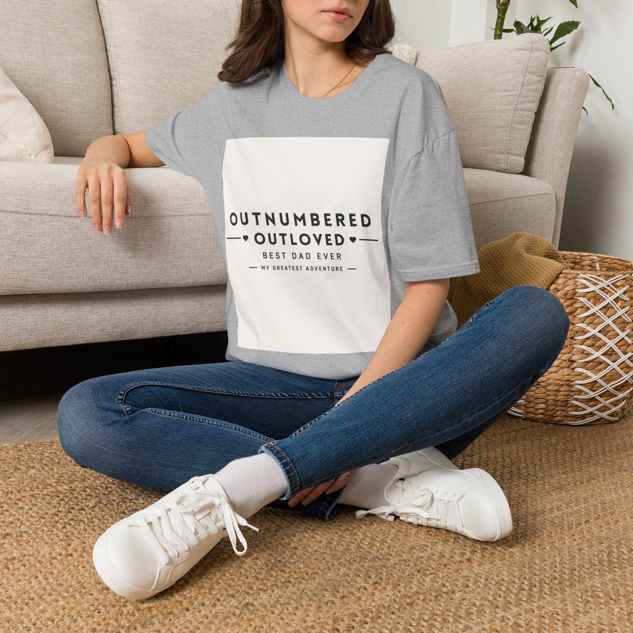 Outnumbered Outloved T-Shirt — 'Best Dad Ever' Family Dad Gift