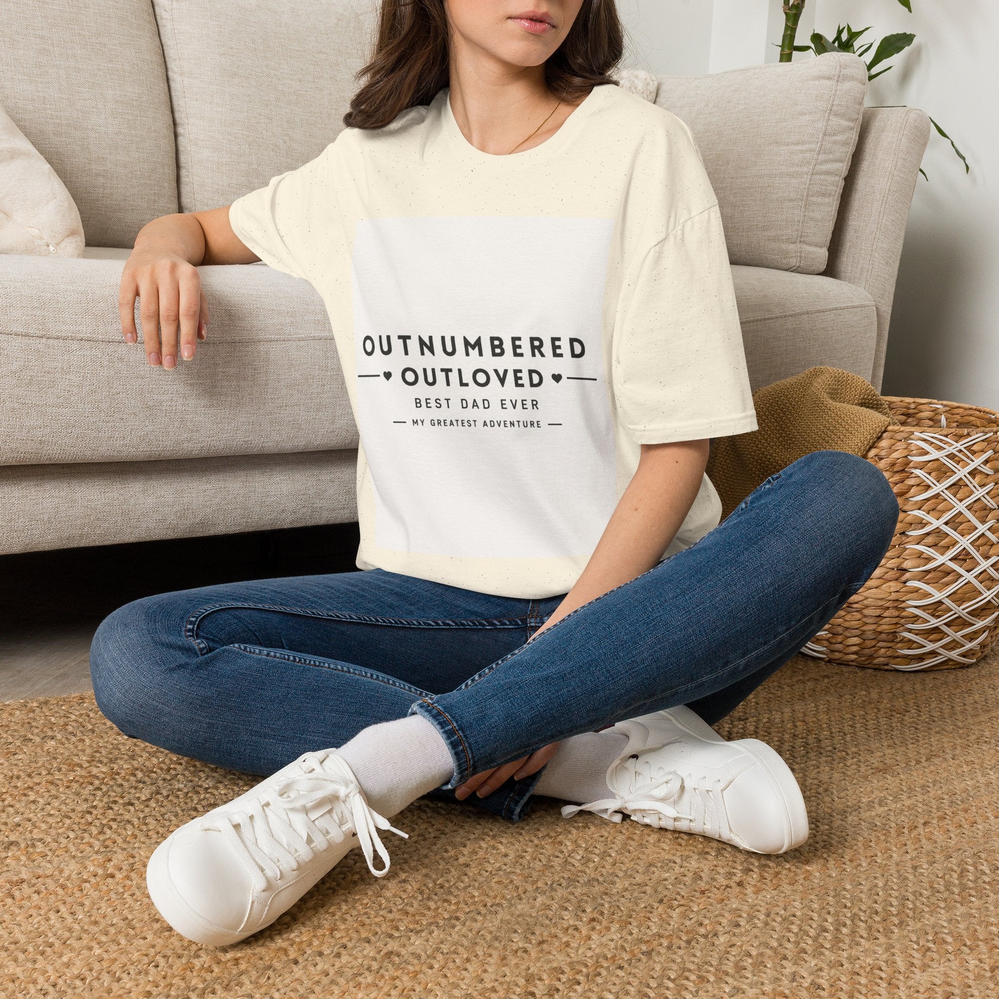 Outnumbered Outloved T-Shirt — 'Best Dad Ever' Family Dad Gift