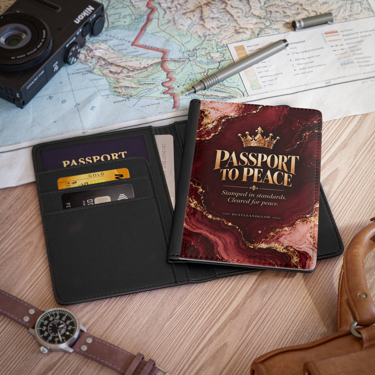 Passport to Peace Passport Cover | HustleAndGlow