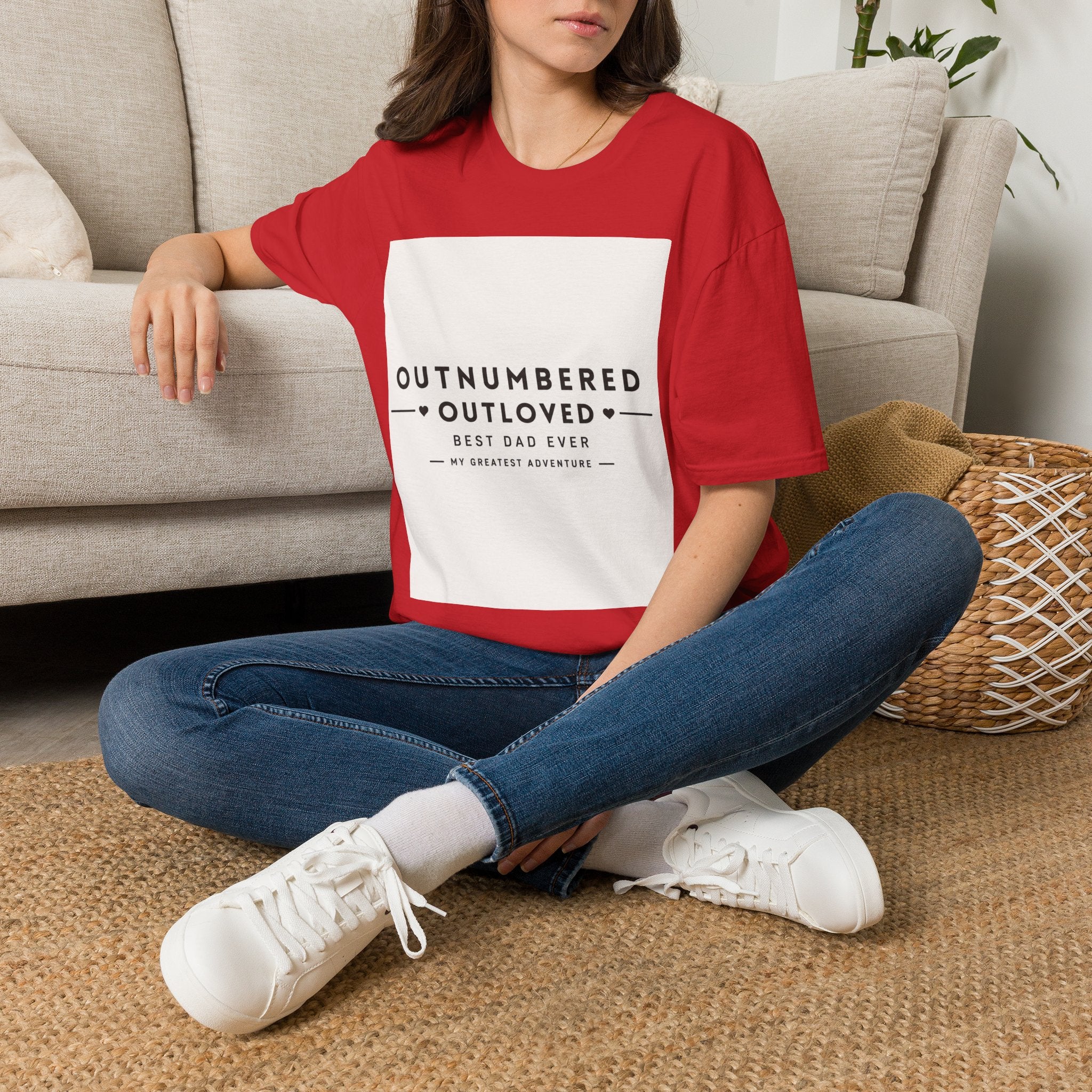 Outnumbered Outloved T-Shirt — 'Best Dad Ever' Family Dad Gift