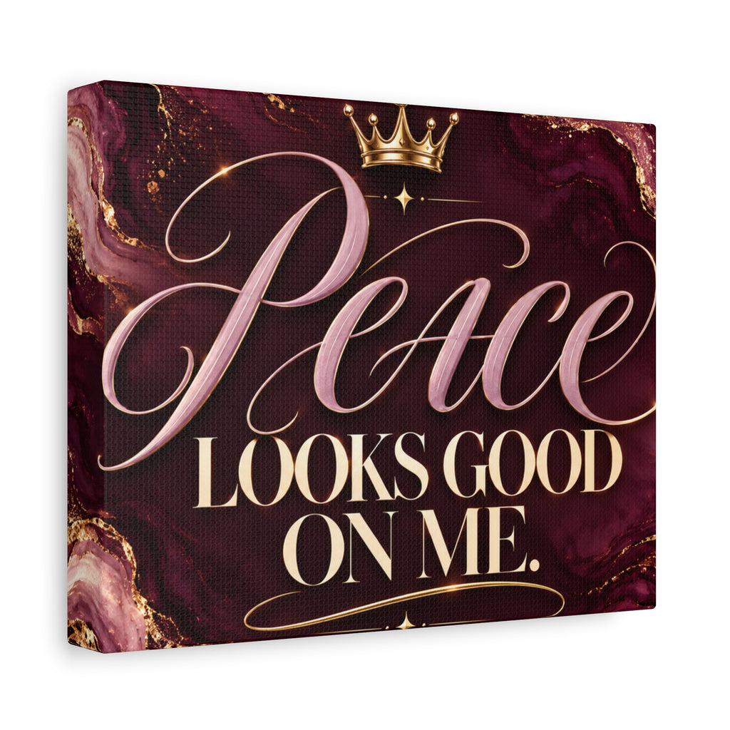 Peace Looks Good On Me Canvas Wall Art