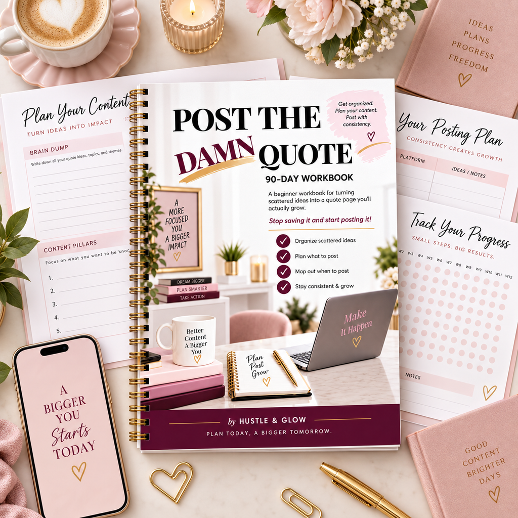 POST THE DAMN QUOTE — 90-Day Quote Page Content Workbook