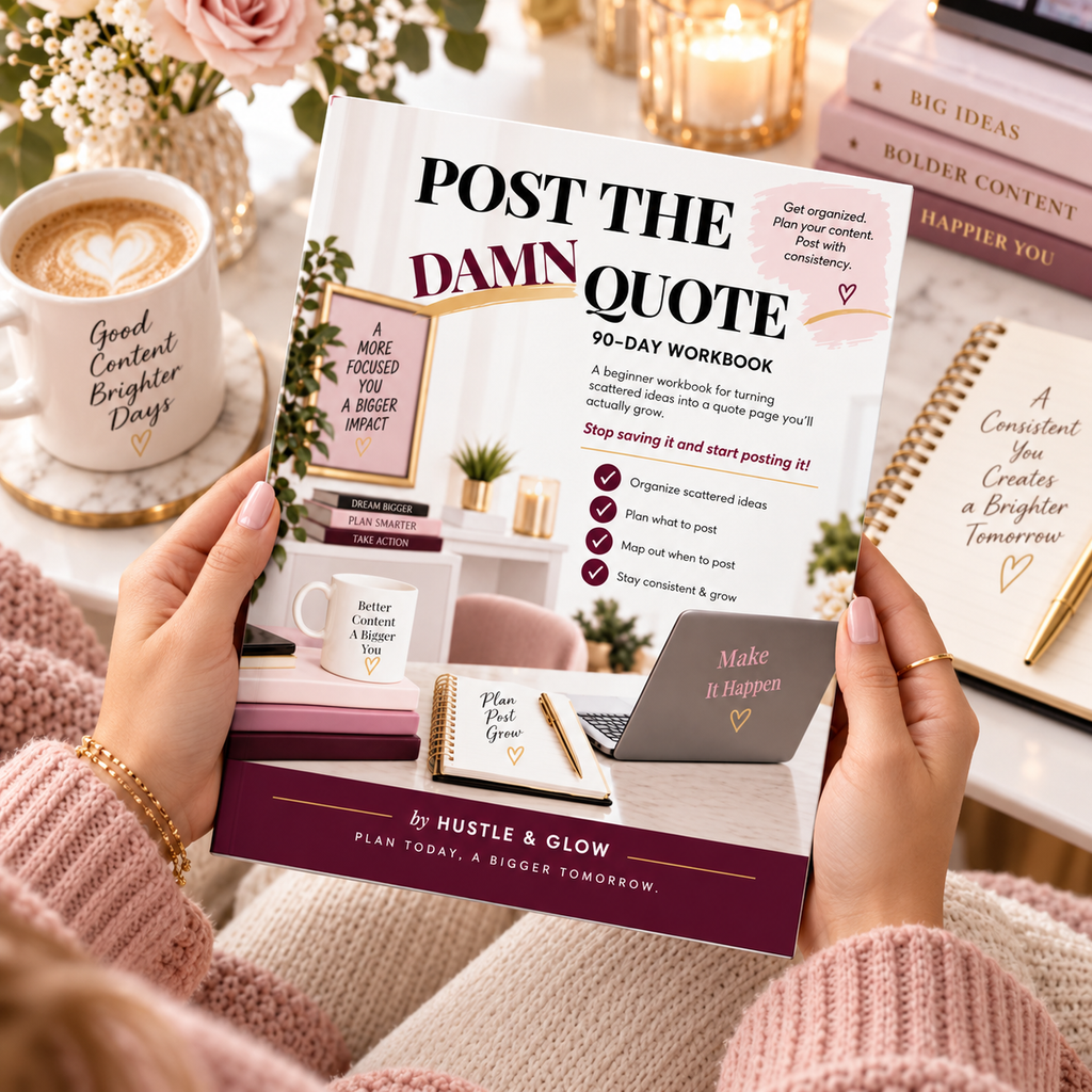 POST THE DAMN QUOTE — 90-Day Quote Page Content Workbook