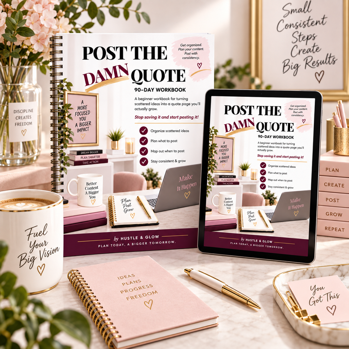 POST THE DAMN QUOTE — 90-Day Quote Page Content Workbook