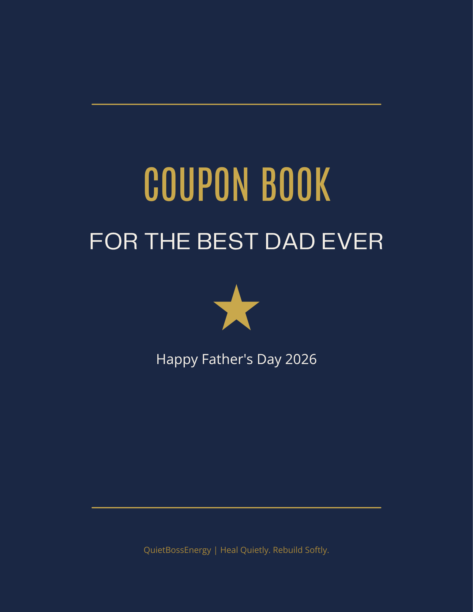Father's Day Coupon Book | 9 Printable Coupons for Dad
