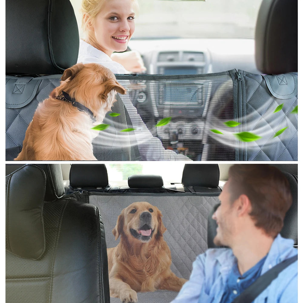 Waterproof Dog Car Seat Cover & Travel Hammock – Heavy Duty Back Seat Protector