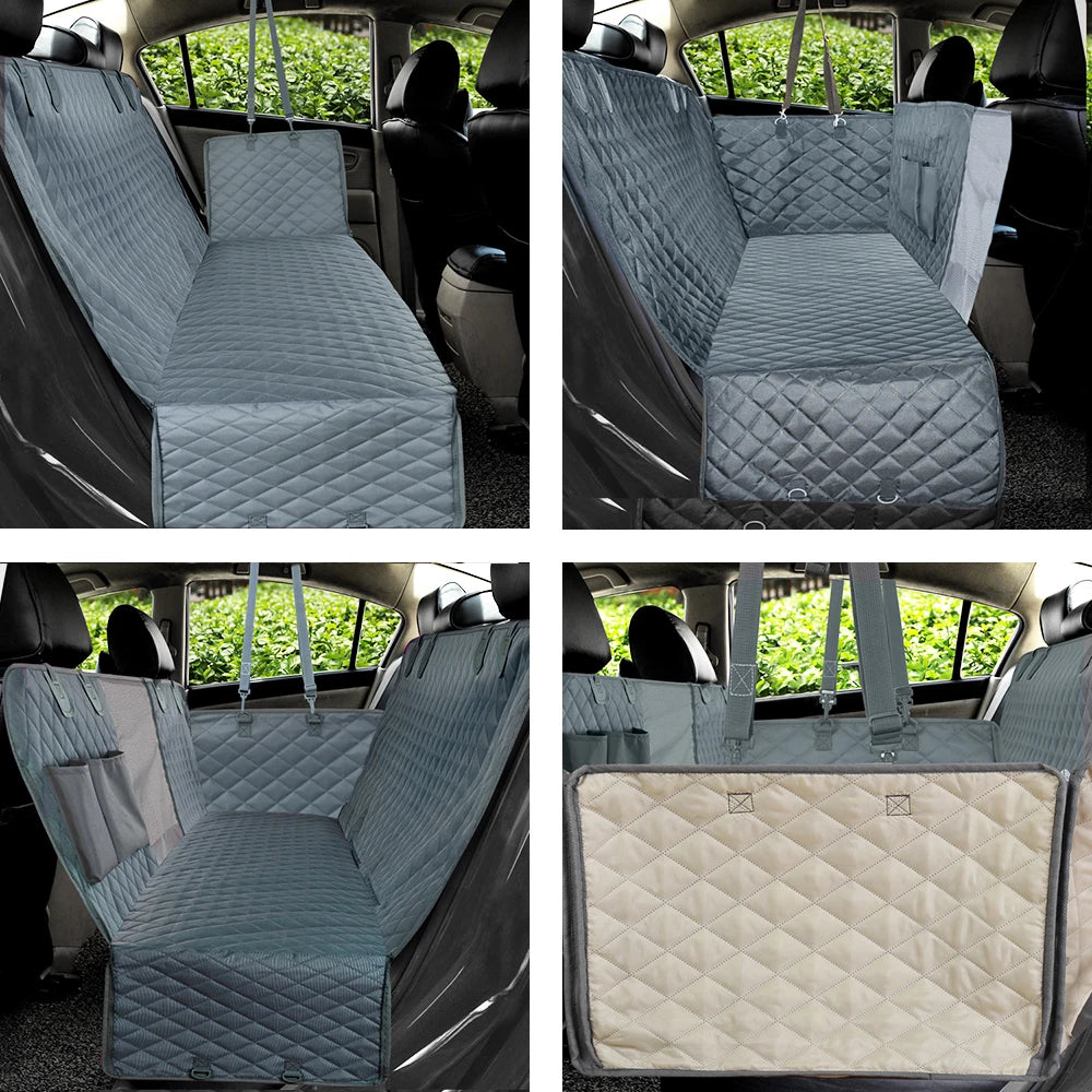 Waterproof Dog Car Seat Cover & Travel Hammock – Heavy Duty Back Seat Protector