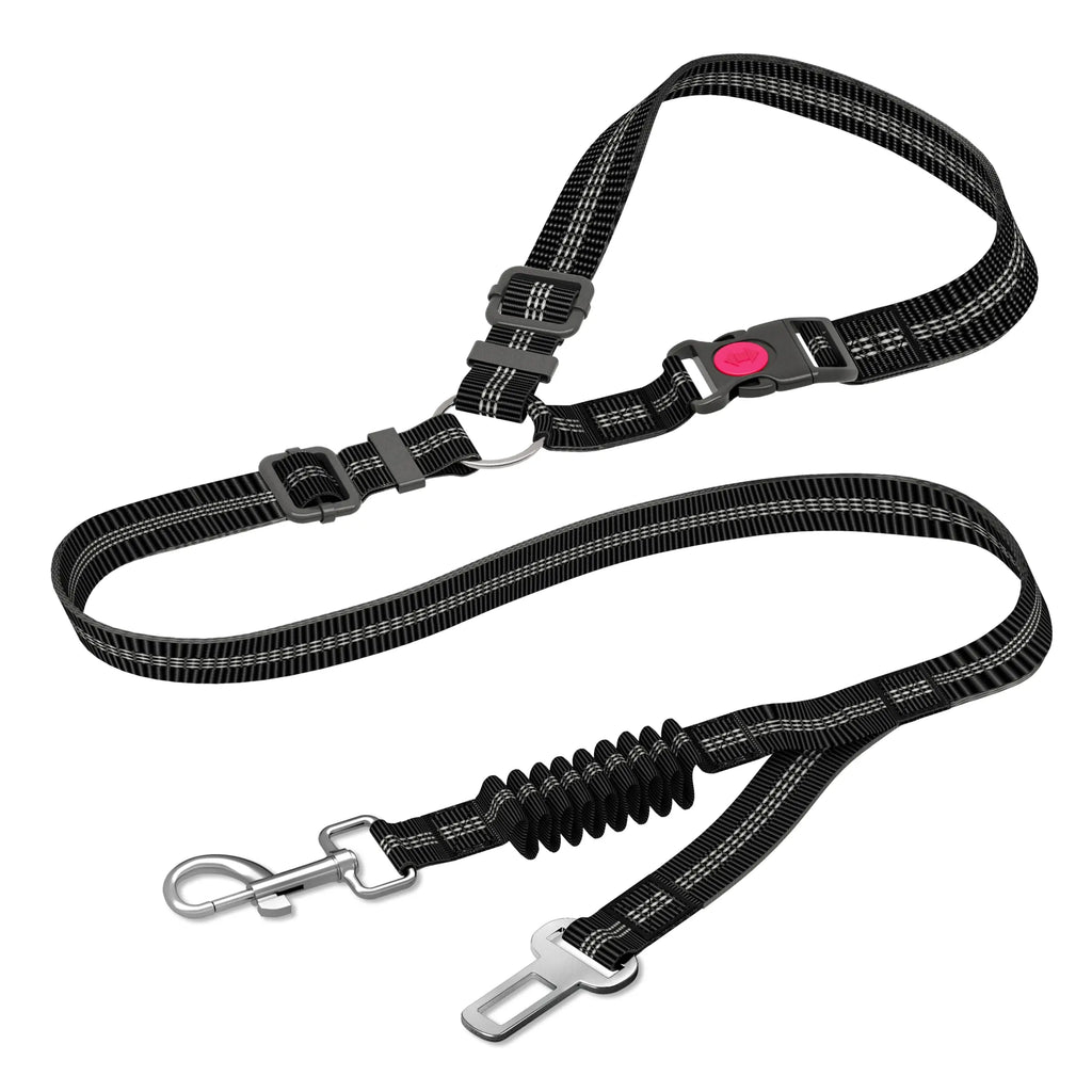 Heavy Duty Adjustable Dog Car Seat Belt | Large Dog Travel Restraint