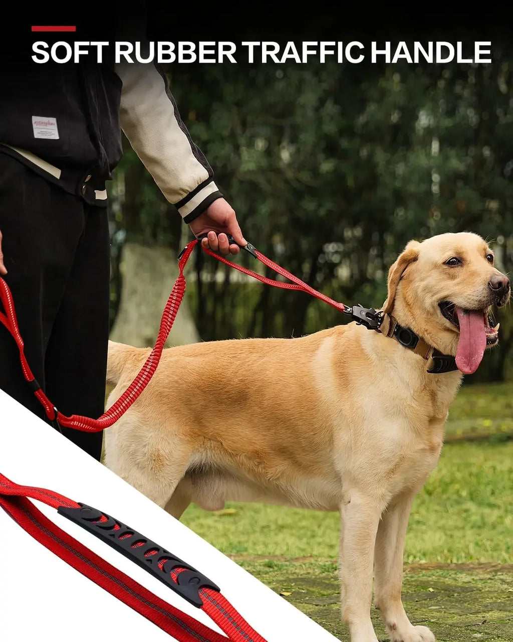 Heavy Duty Tactical Dog Leash with Dual Padded Handles | Large Breed