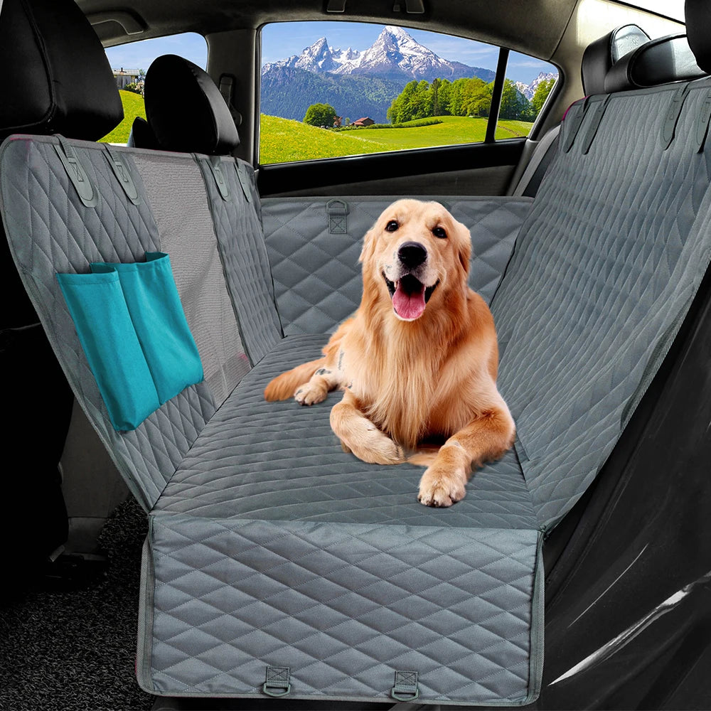 Waterproof Dog Car Seat Cover & Travel Hammock – Heavy Duty Back Seat Protector
