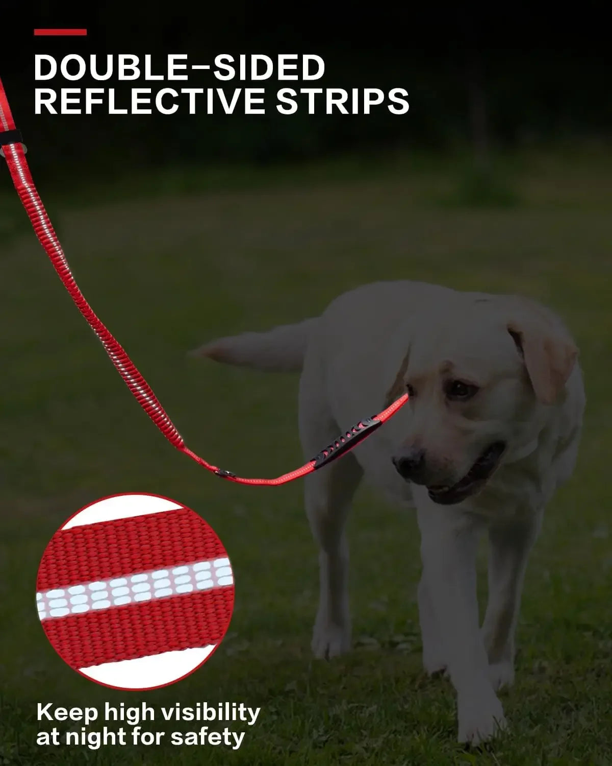 Heavy Duty Tactical Dog Leash with Dual Padded Handles | Large Breed