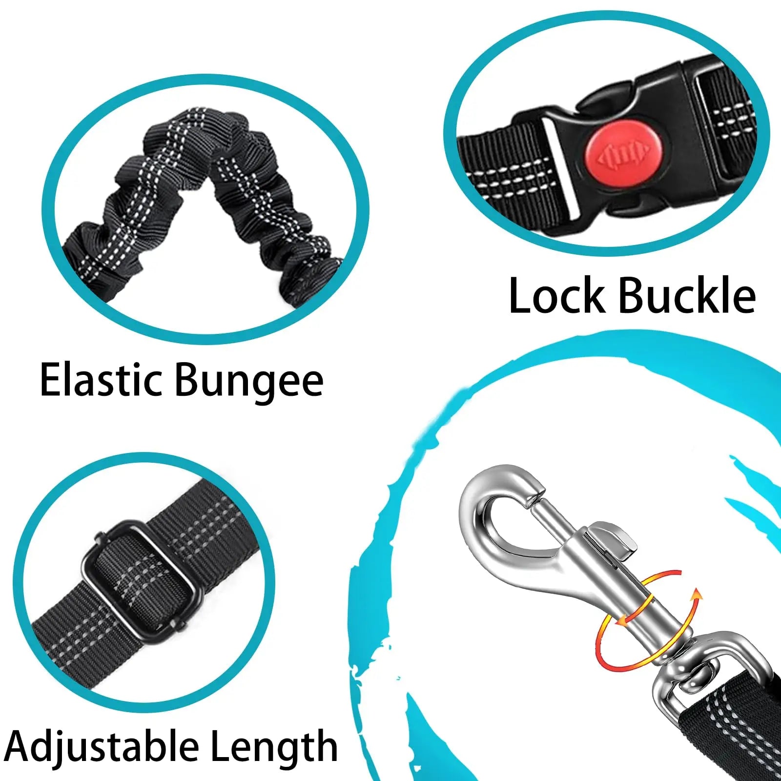 Heavy Duty Adjustable Dog Car Seat Belt | Large Dog Travel Restraint